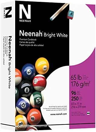 Картон Neenah White Index, 300 Листа, 110 кг / 199 гориво и Картон Exact Index, 8,5 x 11, 90 килограма, Бял, с 250 Листа