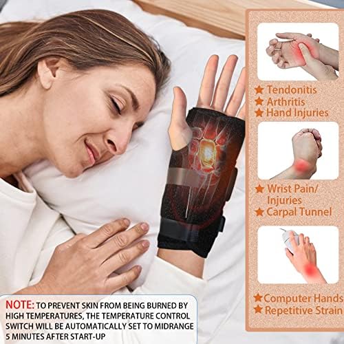 Kkaffe Wrist Heating Massage Protector, 3 нива, масаж и нагряване, се използва за облекчаване и подкрепа на навяхвания