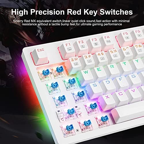 Ръчна Детска клавиатура E-YOOSO K-682 с rainbow led подсветка и странична подсветка RGB, 104 клавиша, високоскоростна