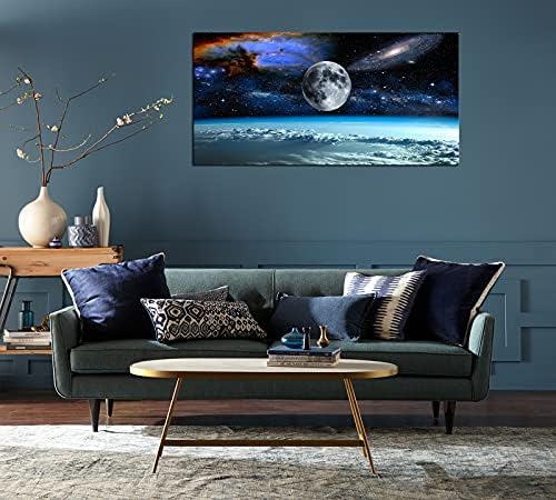 XXMWallArtFC2550 Космически Вид на Земята С Космически Платно Стенен Арт Пейзаж Модерен Декор Платно Стенни Художествена