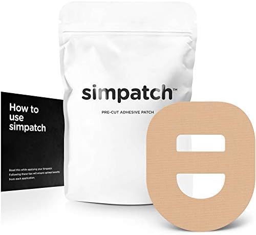 SIMPATCH – Залепваща нашивка Omnipod с каишка (25 броя в опаковка) – Водоустойчив лепило, ленти CGM