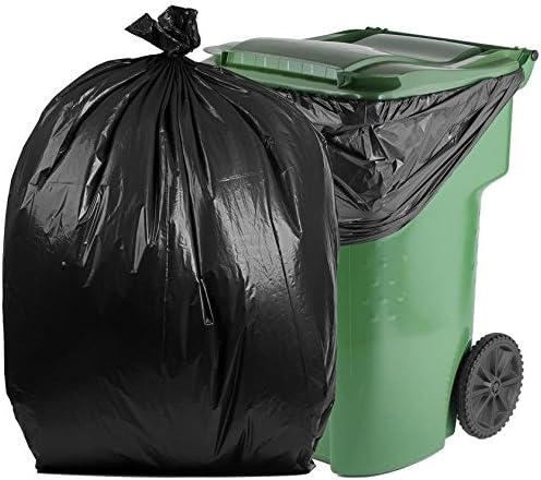 Торби за боклук PlasticMill обем 100 литра, в сгънат вид: черни, 1.3 на Хиляда, 67x79, 50 торби.