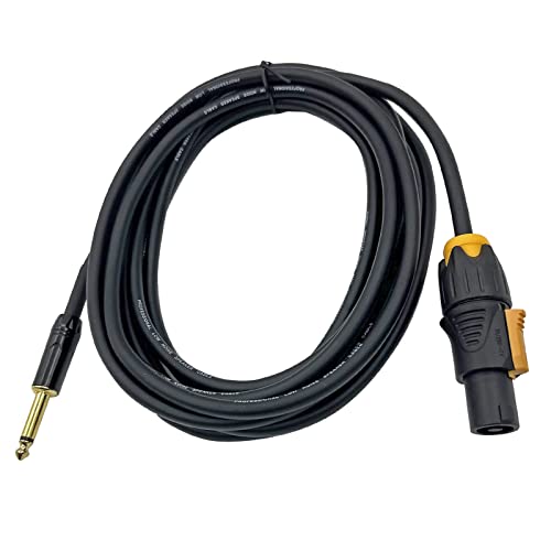 HOCAUKNO 15-крак Акустичен кабел Speakon-1/4 14AGW (1 комплект), Професионален аудио кабел Speakon Cord Pro Audio
