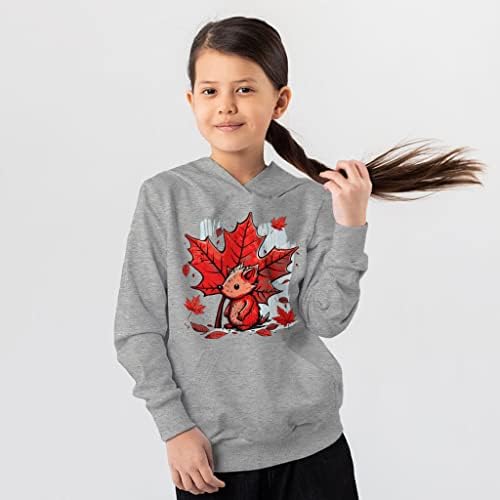 Детска hoody отвътре Canada Maple Leaf с гъба - Детска Hoody с участието на животни - Hoody с принтом за деца