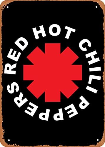 Wanfst Music Red Hot Chili Peppers Метална Лидице Знак Плакат Ретро Арт Стенен Декор 12x8 инча