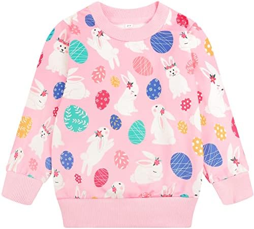 RETSUGO/ Качулки за малки момичета, Всекидневни Пуловер с кръгло деколте, Зимни Блузи с дълъг ръкав, Ризи,