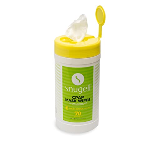 Кърпички за CPAP-маска от Snugell | Брой 70 бр. | Аромат на пресни цитрусови плодове | Мек памук | гладка и алкохол