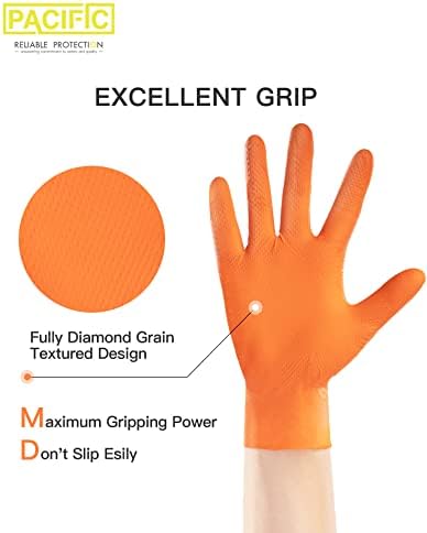 Ръкавици за еднократна употреба PACIFIC от нитрил ЛПС, без латекс, повишена здравина и прах, 8 mils, Ръкавици за