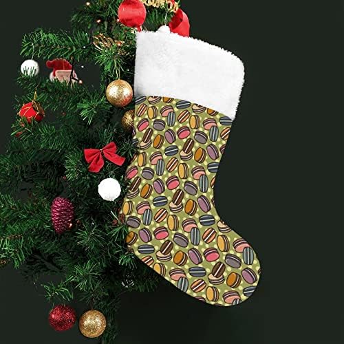 Сладък Коледен Окачен Отглеждане Macarons, Сладък Чорап на Дядо Коледа за Коледната Елха, Бижута, Подаръци