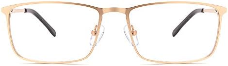Компютърни очила за четене MEDOLONG Против Blue Light Без главоболие в метална рамка-LH7080(C1, антисиний, 300)