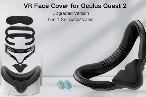 VR Предна панел за лице с Quest 2, възглавница за лице, съвместим скоба за интерфейс за лице, Подмяна на пяна на две крайни