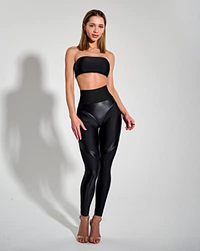 Тези Гамаши премиум-клас с ефект повдигащ за жени с Уникален дизайн и подтяжкой задните части - Гамаши, с висока