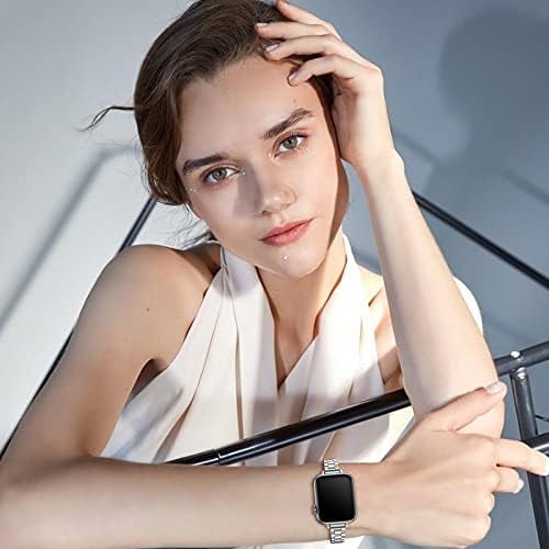 Метална каишка Fitlink, съвместим с Apple Watch Series 8 7 6 5 4 3 2 1 SE, Apple Watch Ultra, водоустойчив каишка Apple Watch