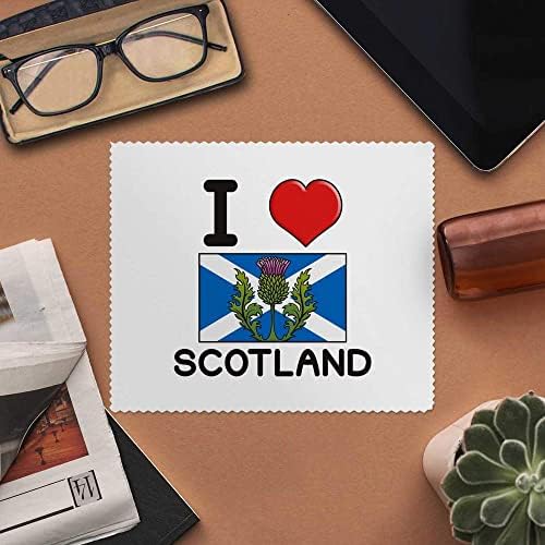 Azeeda 2 x Кърпички за почистване на лещи и очила от микрофибър I Love Scotland (LC00017092)