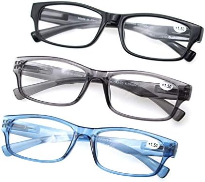 MODFANS Набор от цветни очила за четене 4.0 с кутия пролетта панти Винтажного качество и комфорт за мъже и жени