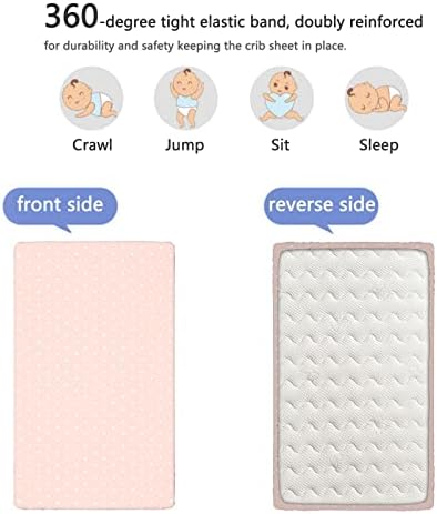 Кухненски Кърпи за яслите в стил розово грах, Портативни мини-Чаршафи за легла от ултра Мек материал - Отлични за стая на момче