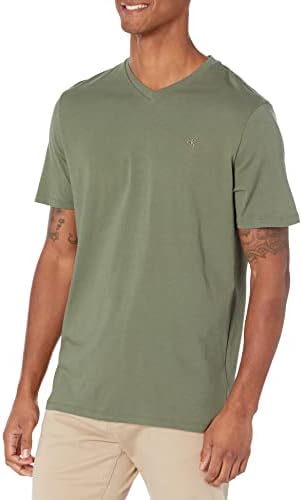 Мъжки t-shirt на Calvin Klein от Гладък памук с V-образно деколте