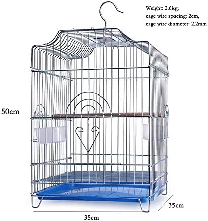 XIAOHESHOP Комплект за полет в клетка за птици Клетка за птици С покритие от Неръждаема Стомана Клетка за птици Папагал