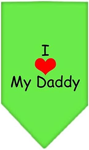 Mirage Pet Products Кърпа с Трафаретным принтом I Heart My Daddy за домашни любимци, Голяма, Лаймово-зелена