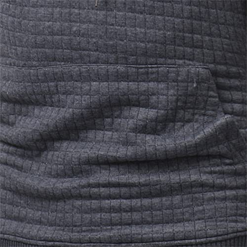 Maiyifu-GJ Мъжки Жаккардовый Пуловер в клетката, Блузи, Лека Hoody с качулка и дълъг ръкав, hoody с качулка на съвсем малък
