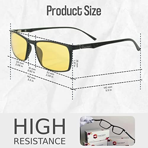 iiLensi Optical™ | Компютърни очила със синьо осветление | Филтриращи лещи срещу умора и напрежение в очите, за екрани