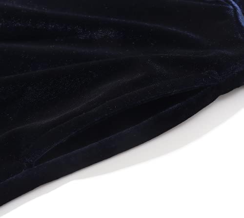 Бархатное рокля с закручивающимися ръкави Noomelfish за момичета 3/4, Ежедневни Панталони Рокля с джобове (4-12 години)