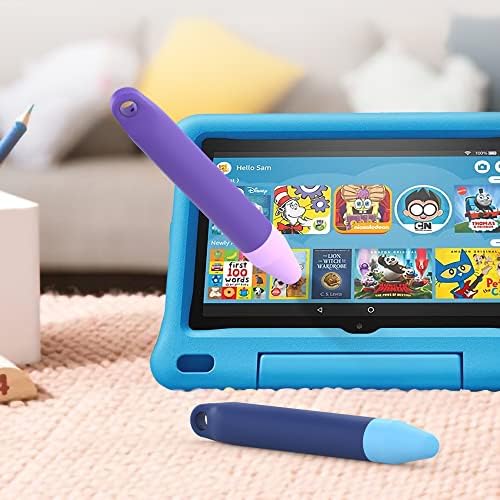 Удобни за деца stylus писалка за сензорни екрани, Стилус за таблет, 2 комплекта Виолетово-Синьо Стилус, Универсален Капацитивен