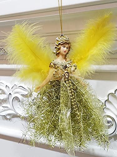 Коледна Висулка във формата на Ангел, Мини-Висулка във формата на Кукла-Ангел с Крила, Украса За Окачване на Домашна