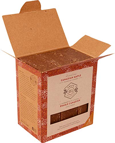 Канадското кленовое сапун Crate 61, 3 опаковки, веганское студено пресовано, с аромат на органичен кленов сироп и хранителни