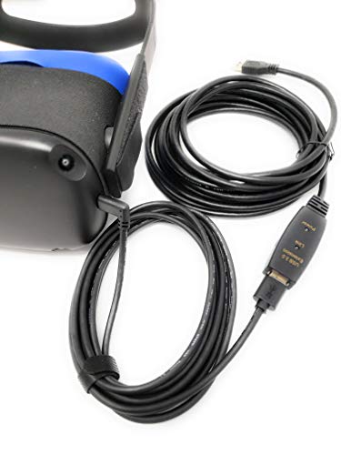 Кабел за свързване TNE 26 фута/8 м за игри и зареждане на Oculus Quest 2 /Quest Steam VR | 10 метра под ъгъл от 90