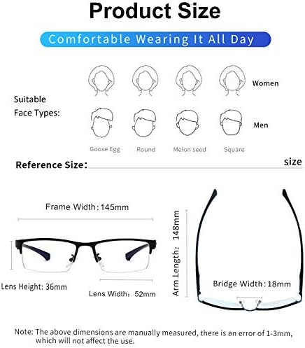 Очила Pumier Blue-Light за жени и мъже - Син на Блокиращите от напрежение в очите със защита от отблясъци - Модерни Компютърни