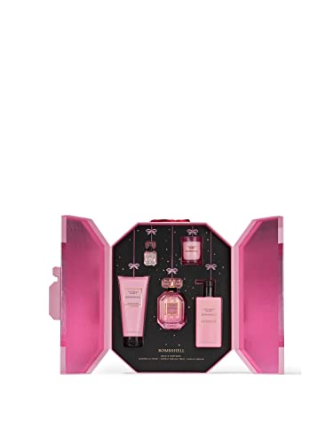 Подаръчен комплект на Victoria ' s Secret Bombshell Ultimate Fragrance от 5 теми: Парфюм вода с обем 3,4 грама,