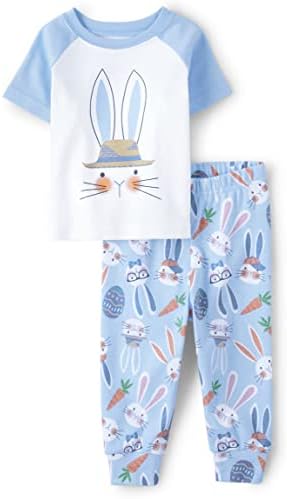 The Children ' s Place / Топ с къси ръкави и панталони за малки момичета, на Великден Семеен Пижамный комплект