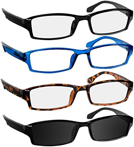 Четци TruVision Модни Очила за четене Muiti Pack Мъжки или Женски Удобна Кутия Панти F501