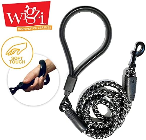 Гъвкава силиконова дръжка с мека възглавница Wigzi Flex Walk 360. Отразяваща, сверхпрочный каишка от дебелото