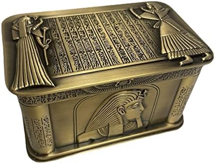 W-Prospect Египетски Подарък Кутия за Украшения на Фараона, Обилна Реколта Египетски Декоративна Кутия, Антични