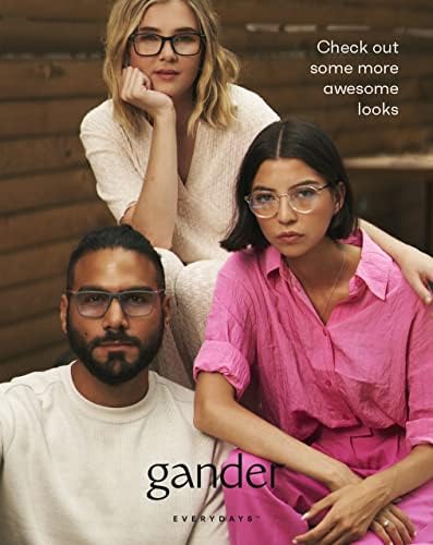 Модни ридеры Gander 2 Pack за жени / Мъже - Сини светозащитные Очила за четене. Рамка елегантен стил. Черно