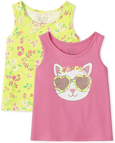 The Children ' s Place с Модерна Риза Без ръкави за малки момичета и деца, 2 опаковки