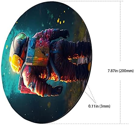 Игри кръгла подложка за мишка SHENCANG BLUE с цветни дизайнерски повърхността Space-Man ZX010 за подобряване на точността и