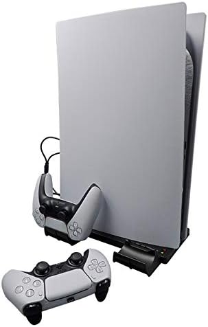 Вертикална Поставка зарядно устройство ще захранване на Esenlong 2-в-1, зарядно устройство за игрови контролери PS5/Цифрови
