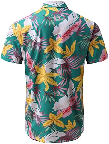 XXBR Мъжки Хавайски Ризи В стил Фънк, Всекидневни, С Къс Ръкав, Копчета, С Флорални Принтом, Летни Плажни