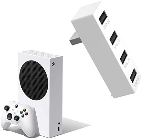 Cenxaki USB Hub Удължител 2,0 за Xbox Серия S, 4-Портов за Високоскоростен USB hub-Сплитер, Удължител, Адаптер,