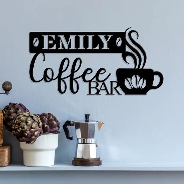 Изработена по поръчка Знак на кафе на бара - Персонални Знак на Кафе на бара, монтиран на стената Артистичен