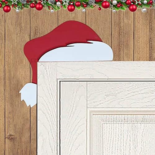 Видях, че Коледна Шапка Снежен Дядо Коледа, Украса Ъгъл на вратата, Коледни украси за Изпращане на подаръци на приятели, Семейство