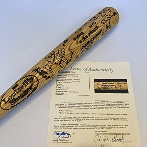 Марк Mcgwire 1998 Сейнт Луис Кардиналс подписа Бейзболна бухалка Луисвил Slugger JSA - Бейзболни бухалки MLB с Автограф