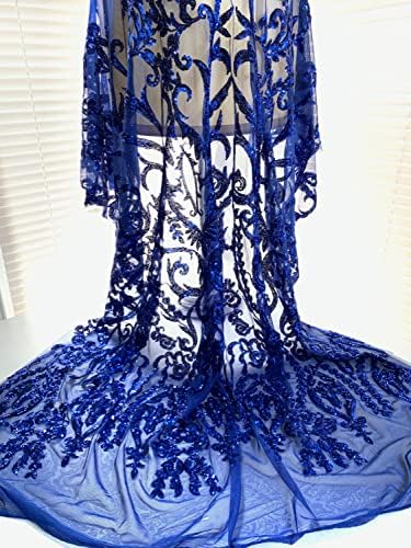 Пайети Esmeralda Royal Blue върху вкара завързана кърпа by The Yard - 10102