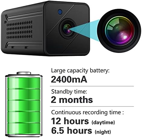 SOLIOM Q7 - Малките Мини Камери за сигурност, Безжична WiFi камера-гледане на домашни кучета, Преносима Камера 1080P