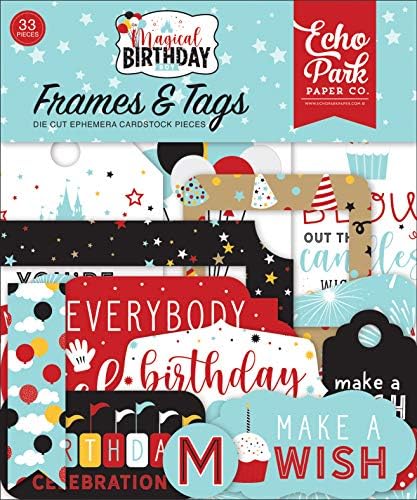 Хартиена компания Echo Park Магически Рамки за рожден ден и бележки Ефимерно