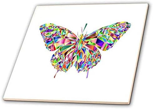 Триизмерен Метален Цветни Голям Пеперуда 6 инча, Декоративни Плочки, Керамични, Бистра