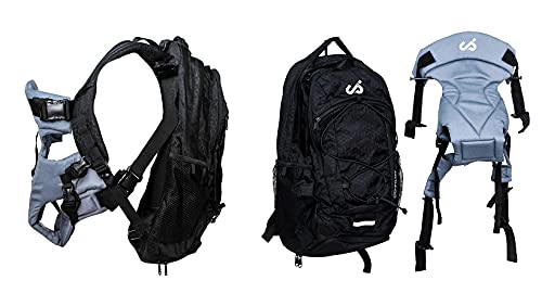 JP Copilot CarrierPak – Детска переноска 3 в 1, чанта за памперси и раница, Черен (переноска тегло 8-30 паунда)